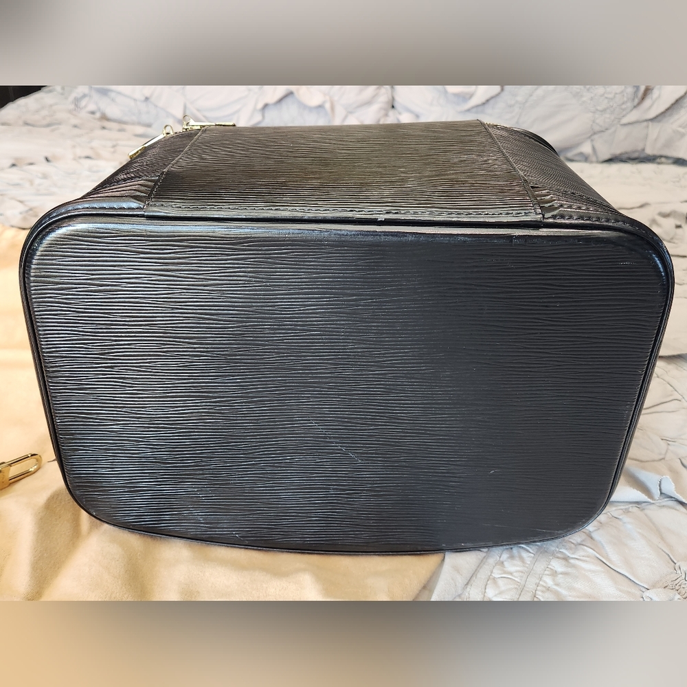 Louis Vuitton Black Epi Leather Nice Vanity Train Case Luggage Bag Travel Tote - Picture 6 of 12